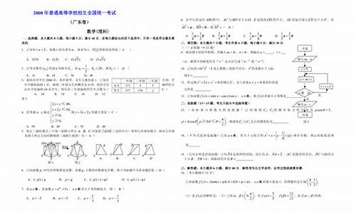 2008广东高考理科数学-2008年广东高考理科分数段